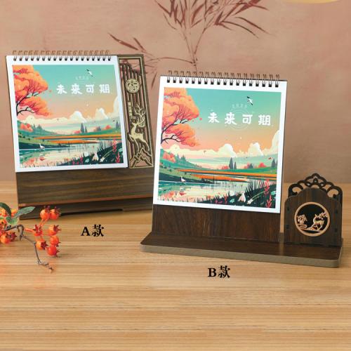 韓式雕刻木板/筆筒臺歷